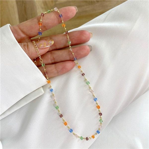 chokers origin summer bohemian rainbow square crystal choker necklace for women romantic gold chain beads minimalist jewelry, Golden;silver
chokers origin summer bohemian rainbow square crystal choker necklace for women romantic gold chain beads minimalist jewelry, Golden;silver