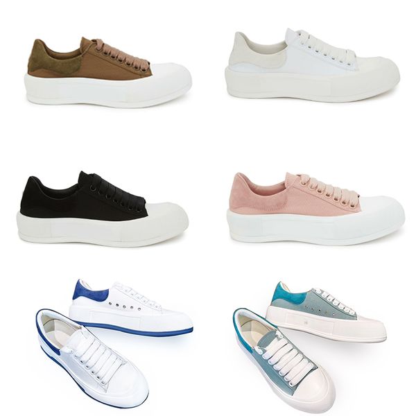 women designers canvas shoes platform sneakers lace up casual canvas suede sneakers low-cut flat women trainers with box 275, Black
women designers canvas shoes platform sneakers lace up casual canvas suede sneakers low-cut flat women trainers with box 275, Black