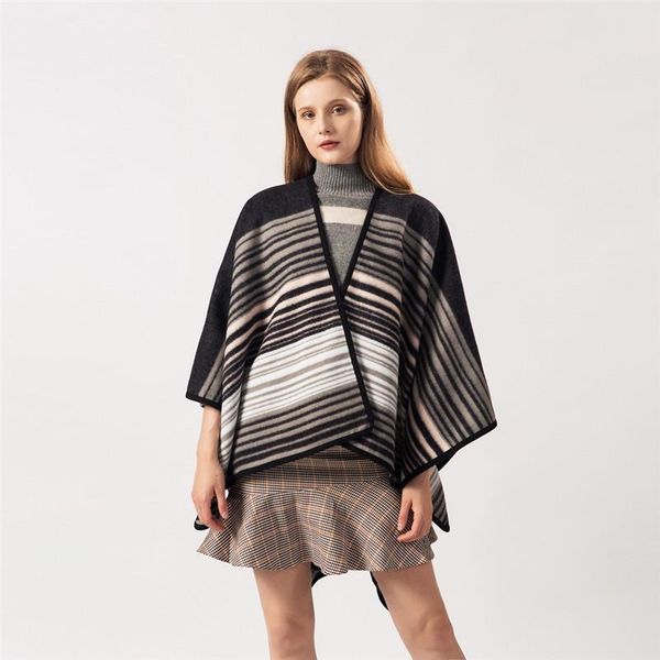 scarves 2021 women's winter reversible oversized blanket poncho cape shawl cardigans female cashmere thick coat, Blue;gray
scarves 2021 women's winter reversible oversized blanket poncho cape shawl cardigans female cashmere thick coat, Blue;gray