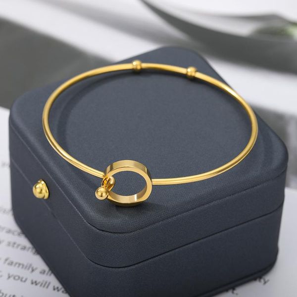 bangle simple round hollow bracelet bangles for women stainless steel adjustable double loop handmade bracelets jewelry bijoux femme, Black
bangle simple round hollow bracelet bangles for women stainless steel adjustable double loop handmade bracelets jewelry bijoux femme, Black