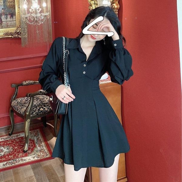 casual dresses autumn 2021 small black dress french style thin long sleeve shirt women's wear, Black;gray
casual dresses autumn 2021 small black dress french style thin long sleeve shirt women's wear, Black;gray