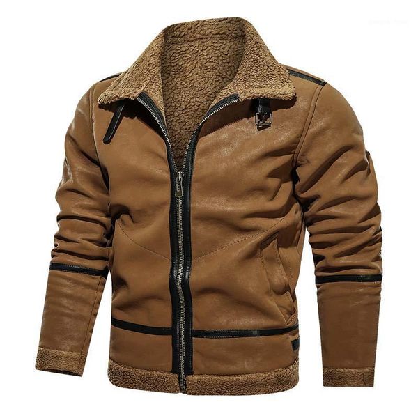 mcikkny men wool leather jackets and coats fur collar winter warm outwear male clothing windbreak men's & faux, Black
mcikkny men wool leather jackets and coats fur collar winter warm outwear male clothing windbreak men's & faux, Black