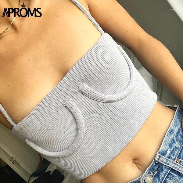 aproms candy color knitted ribbed cropped tank streetwear basic camis fashion women crop short elastic bra t-shirts tees1, White
aproms candy color knitted ribbed cropped tank streetwear basic camis fashion women crop short elastic bra t-shirts tees1, White