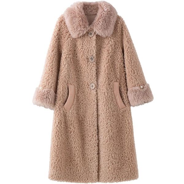 women's fur & faux wool jacket autumn real winter coat women clothes 2021 100% sheep shearing manteau femme 19mkl19023 yy1838, Black
women's fur & faux wool jacket autumn real winter coat women clothes 2021 100% sheep shearing manteau femme 19mkl19023 yy1838, Black