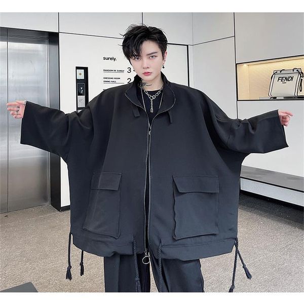 men's jackets coat tooling jacket dark department oversize niche tide brand fried street spring and autumn harajuku standing collar, Black;brown
men's jackets coat tooling jacket dark department oversize niche tide brand fried street spring and autumn harajuku standing collar, Black;brown