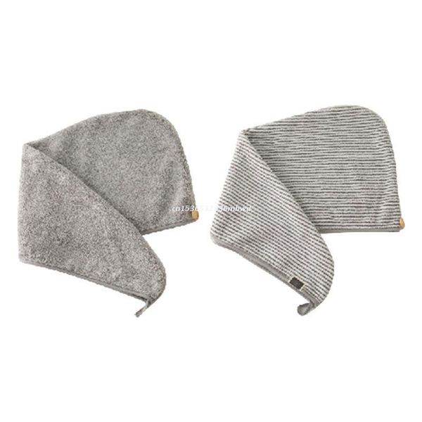 towel bamboo microfiber hair wrap gray striped quick drying shower turban with button super absorbent anti-frizz dropship
towel bamboo microfiber hair wrap gray striped quick drying shower turban with button super absorbent anti-frizz dropship