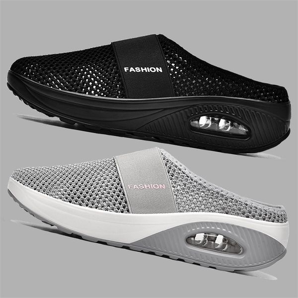 air cushion slip-on women walking shoes orthopedic diabetic ladies platform mules mesh lightweight slippers wedge female sneaker 220111, Black
air cushion slip-on women walking shoes orthopedic diabetic ladies platform mules mesh lightweight slippers wedge female sneaker 220111, Black