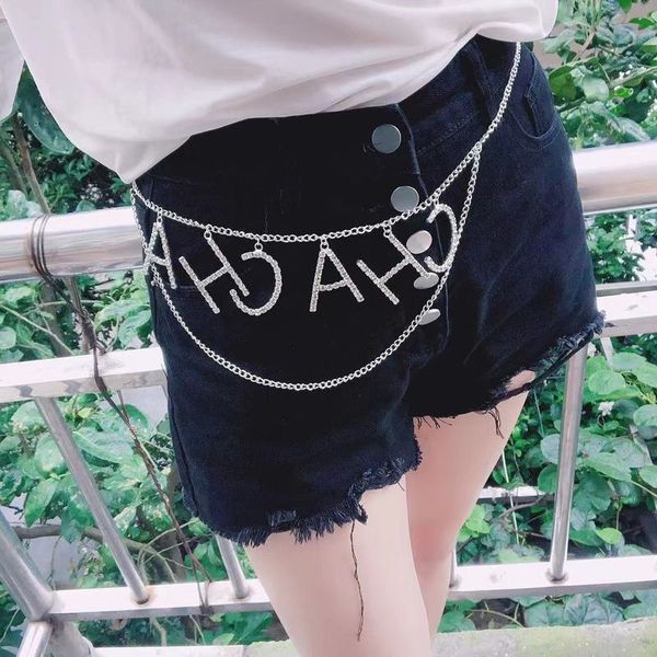 2021 latest fashion handmade design letter pendant belt shining rhinestone women's crystal metal waist chain acc, Silver
2021 latest fashion handmade design letter pendant belt shining rhinestone women's crystal metal waist chain acc, Silver