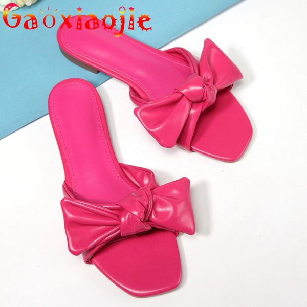 gaoxiaojie new women's slippers 2021 summer popular comfortable flats rose red big bow fashion square toe non-slip ladies slides, Black
gaoxiaojie new women's slippers 2021 summer popular comfortable flats rose red big bow fashion square toe non-slip ladies slides, Black