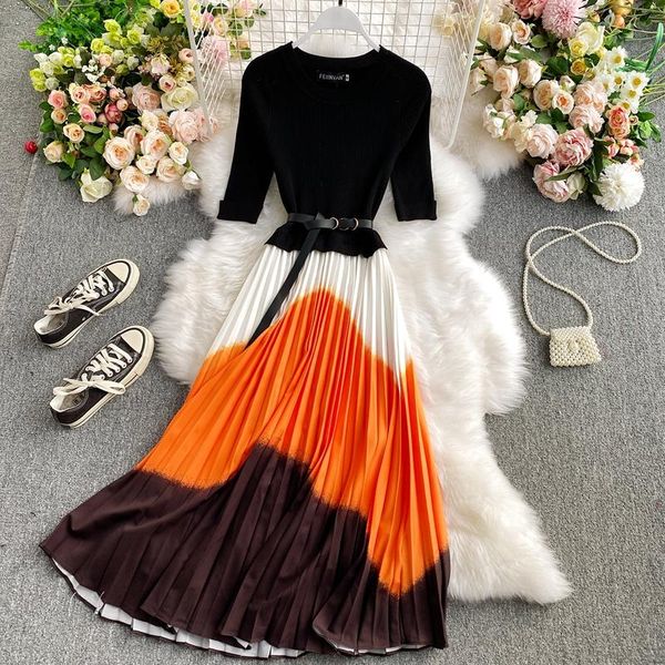 casual dresses 2021 fashion autumn woman long dress knitted patchwork o-neck slim elasticity vestidos de fiesta elegant women's party, Black;gray
casual dresses 2021 fashion autumn woman long dress knitted patchwork o-neck slim elasticity vestidos de fiesta elegant women's party, Black;gray