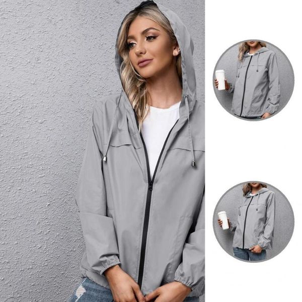 women's jackets loose lightweight solid color zipper closure hooded jacket female clothing, Black;brown
women's jackets loose lightweight solid color zipper closure hooded jacket female clothing, Black;brown