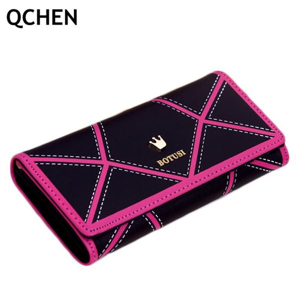 wallets women long crown 2021 pu leather wallet ladies purse female money bag triangle fight zipper coin 611, Red;black
wallets women long crown 2021 pu leather wallet ladies purse female money bag triangle fight zipper coin 611, Red;black