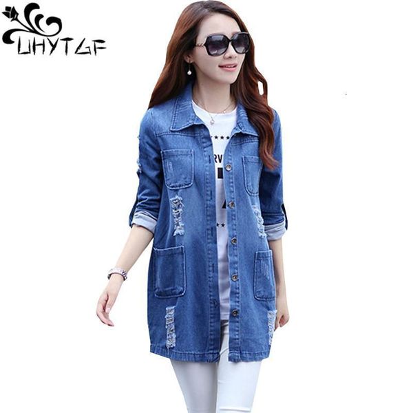 uhytgf new korean oversized spring autumn jeans jacket women mid-length windbreaker coats fashion hole bomber jackets female 323, Black;brown
uhytgf new korean oversized spring autumn jeans jacket women mid-length windbreaker coats fashion hole bomber jackets female 323, Black;brown