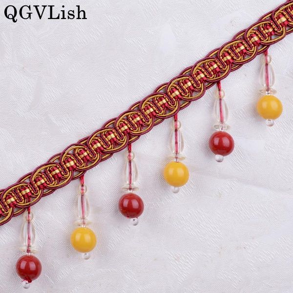 qgvlish 12m/lot color beads curtain lace trims diy sewing sofa stage valance curtain accessories lace ribbon belts trim decor
qgvlish 12m/lot color beads curtain lace trims diy sewing sofa stage valance curtain accessories lace ribbon belts trim decor