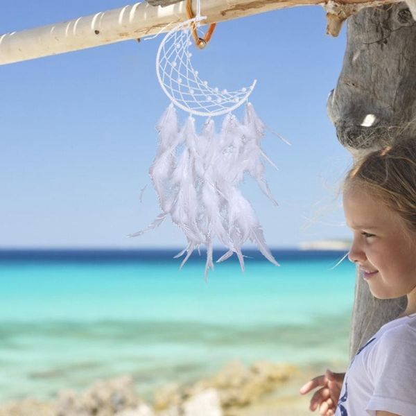 decorative objects & figurines handmade dream catcher moon feather home car hanging pendant for balcony living room bedroom decor crafts
decorative objects & figurines handmade dream catcher moon feather home car hanging pendant for balcony living room bedroom decor crafts