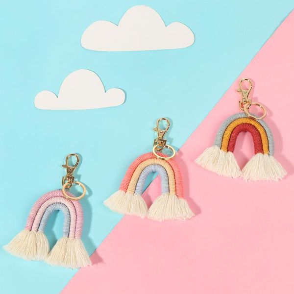 keychains 1pc/3pcs bag hanger rainbow keyring handbag charms bohemian keychain tassel car holder, Silver
keychains 1pc/3pcs bag hanger rainbow keyring handbag charms bohemian keychain tassel car holder, Silver