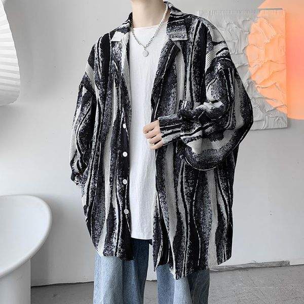 men's casual shirts autumn pleated fashion retro printing men korean loose long-sleeved mens tie-dye -3xl, White;black
men's casual shirts autumn pleated fashion retro printing men korean loose long-sleeved mens tie-dye -3xl, White;black