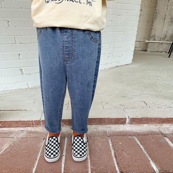 2021 spring boys' jeans korean new slim elastic soft korean foreign style pants baby fashion trouser for promotion 10-147, Blue
2021 spring boys' jeans korean new slim elastic soft korean foreign style pants baby fashion trouser for promotion 10-147, Blue