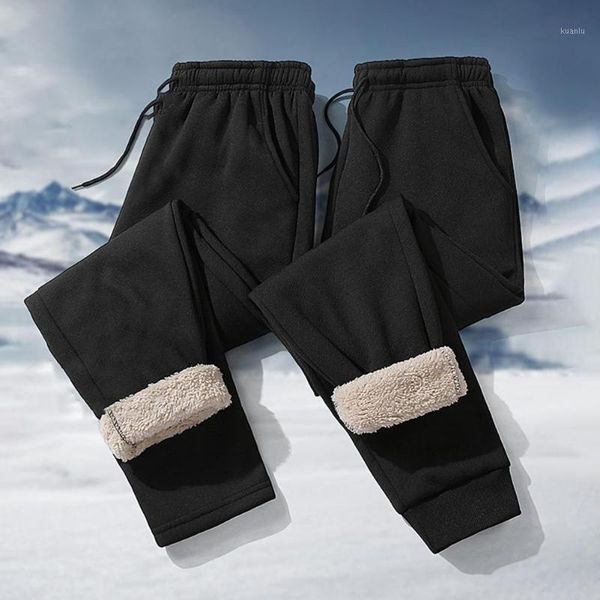 est winter men plush liner sweatpants solid color drawstring sports trousers pants men's, Black
est winter men plush liner sweatpants solid color drawstring sports trousers pants men's, Black