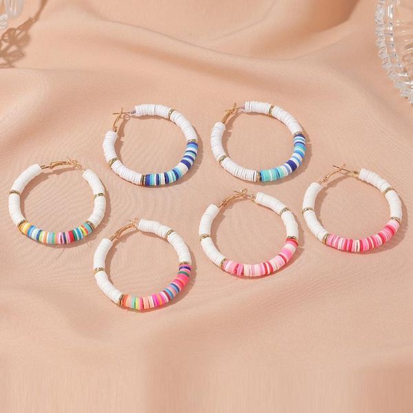hoop & huggie bohemian style earring c-shaped colorful circle soft ceramic big earrings for women jewelry wedding gift, Golden;silver
hoop & huggie bohemian style earring c-shaped colorful circle soft ceramic big earrings for women jewelry wedding gift, Golden;silver