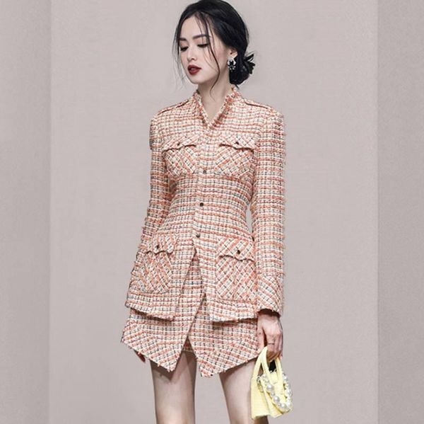 women's tracksuits 2021 autumn winter fashion suit tweed 2 piece set women slim plaid jacket coat + short sets, Gray
women's tracksuits 2021 autumn winter fashion suit tweed 2 piece set women slim plaid jacket coat + short sets, Gray