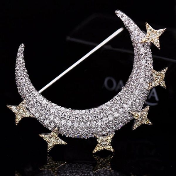 pins, brooches zlxgirl perfect cubic zircon moon stars men jewelry fashion women's copper clothing scarf pins velvet bags, Gray
pins, brooches zlxgirl perfect cubic zircon moon stars men jewelry fashion women's copper clothing scarf pins velvet bags, Gray
