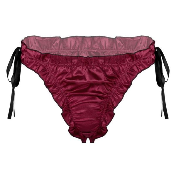 underpants men underwear lingerie low rise ruffles briefs sissy panties nightwear breathable lace-up pleated trim, Black;white
underpants men underwear lingerie low rise ruffles briefs sissy panties nightwear breathable lace-up pleated trim, Black;white