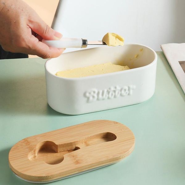 storage bottles & jars nordic ceramic butter sealing box with wooden lid knife silicone seal non-slip bottom container kitchen cheese tray
storage bottles & jars nordic ceramic butter sealing box with wooden lid knife silicone seal non-slip bottom container kitchen cheese tray