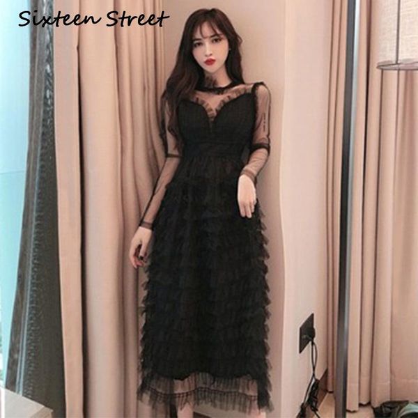 casual dresses 2021 spring black mesh dress woman patchwork long sleeve o-neck elegant female party white vestidos autumn, Black;gray
casual dresses 2021 spring black mesh dress woman patchwork long sleeve o-neck elegant female party white vestidos autumn, Black;gray