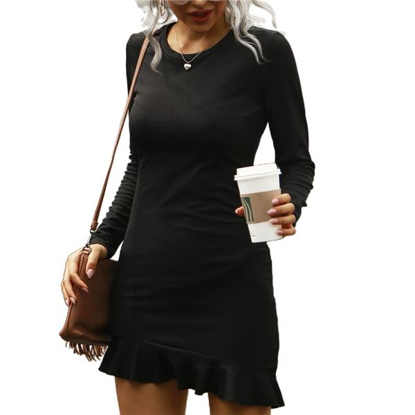 2021 women ladies fashion round neck dress casual peplum long sleeve one-piece tight tunic slim mini dress for spring autumn, Black;gray
2021 women ladies fashion round neck dress casual peplum long sleeve one-piece tight tunic slim mini dress for spring autumn, Black;gray