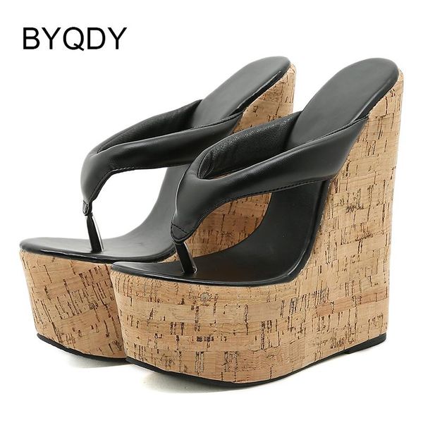 slippers byqdy 2021 women wedges flip flops wood color platform high heeled female sandals summer s white ladies shoes drop, Black
slippers byqdy 2021 women wedges flip flops wood color platform high heeled female sandals summer s white ladies shoes drop, Black