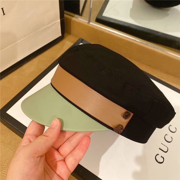 autumn and winter women's high end color matching leather south outdoor versatile flat navy hat british octagonal hat, Yellow
autumn and winter women's high end color matching leather south outdoor versatile flat navy hat british octagonal hat, Yellow
