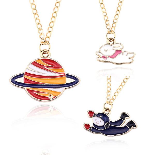 pendant necklaces fashion boy girl colorful satellite astronaut alloy necklace handmade enamel jewelry gift 2021, Silver
pendant necklaces fashion boy girl colorful satellite astronaut alloy necklace handmade enamel jewelry gift 2021, Silver