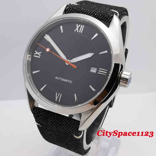 corgeut automatic human clock 41mm sterile black scoreboard calendar sapphire glass men mechanical clocks, Slivery;brown
corgeut automatic human clock 41mm sterile black scoreboard calendar sapphire glass men mechanical clocks, Slivery;brown