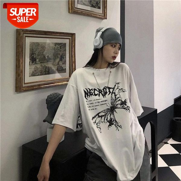 t-shirt women 2020 new summer short-sleeved ins harajuku style dark wind butterfly print loose cotton student chain shirt #uu1s, White
t-shirt women 2020 new summer short-sleeved ins harajuku style dark wind butterfly print loose cotton student chain shirt #uu1s, White