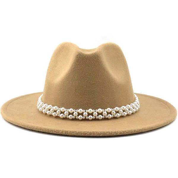 wide brim hats girl jazz cap women wool fedora hat with pearl ribbon gentleman elegant lady winter autumn panama sombrero, Blue;gray
wide brim hats girl jazz cap women wool fedora hat with pearl ribbon gentleman elegant lady winter autumn panama sombrero, Blue;gray