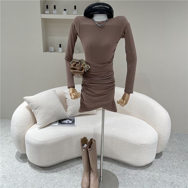 spring fashion female round collar temper thin drape buttock wrap inside the lower skirt 818a, Black;gray
spring fashion female round collar temper thin drape buttock wrap inside the lower skirt 818a, Black;gray