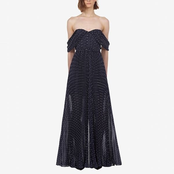 self portrait designer jumpsuit for women strapless navy polka dot chiffon romper women y200904, Black;white
self portrait designer jumpsuit for women strapless navy polka dot chiffon romper women y200904, Black;white