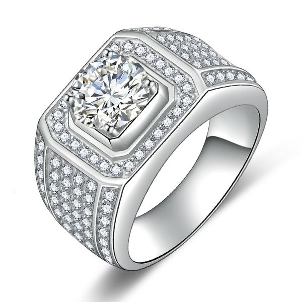 ring full diamond simulation mosang honeycomb platinum plated wide edition men's, Silver
ring full diamond simulation mosang honeycomb platinum plated wide edition men's, Silver