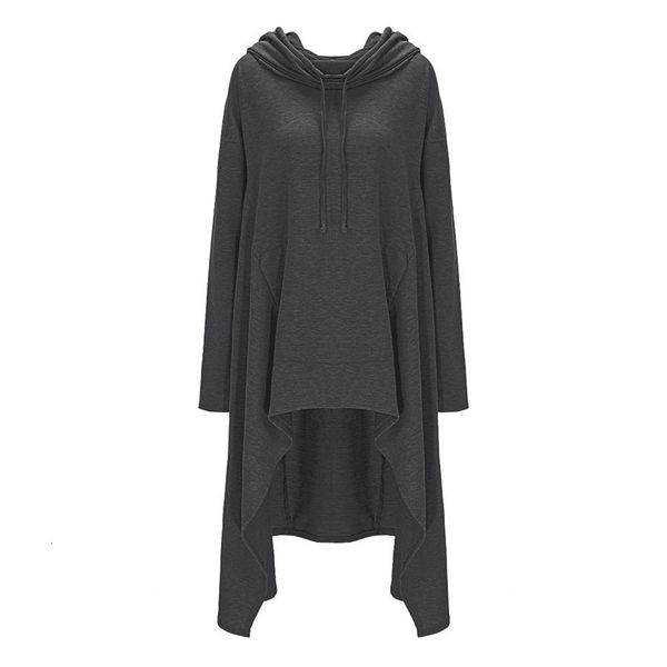 women autumn 2021 new fashion long asymmetric casual hoodie solid multi color long sleeve drawstring hooded plus size sweatshirt, Black
women autumn 2021 new fashion long asymmetric casual hoodie solid multi color long sleeve drawstring hooded plus size sweatshirt, Black