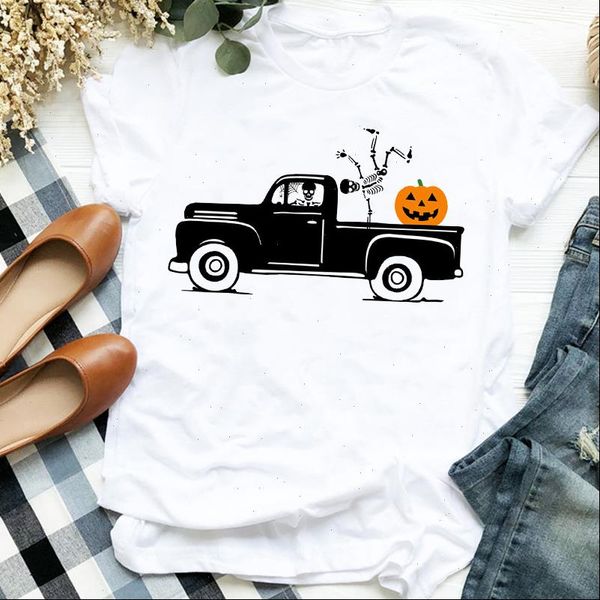 women t shirt lady skull truck pumpkin 90s halloween thanksgiving print womens clothes tee for tshirt female graphic, White
women t shirt lady skull truck pumpkin 90s halloween thanksgiving print womens clothes tee for tshirt female graphic, White