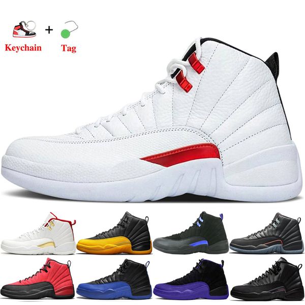 12s basketball shoes jumpman 12 high og light twist trainers reverse flu game taxi dark grey concord playoffs royal blue mens trainer sneake