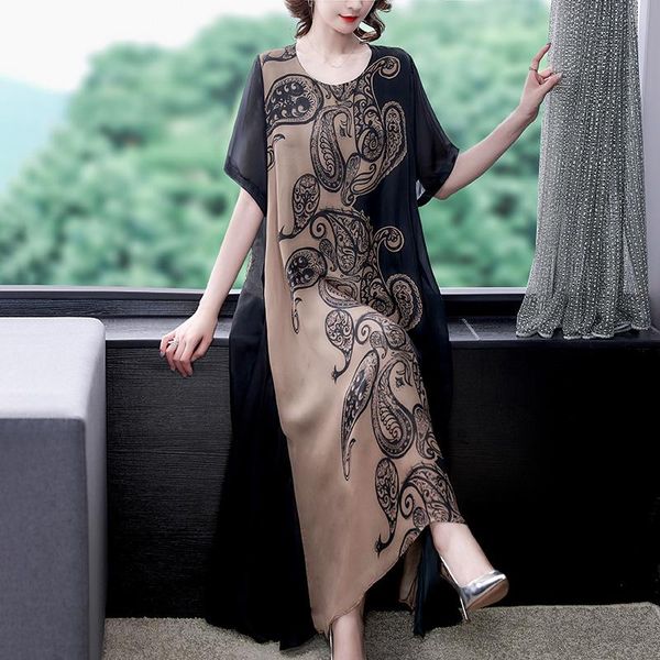 party dresses chikichi 2021 summer fashion and elegant ethnic style round neck print mid-length silk dress female large size, White;black
party dresses chikichi 2021 summer fashion and elegant ethnic style round neck print mid-length silk dress female large size, White;black