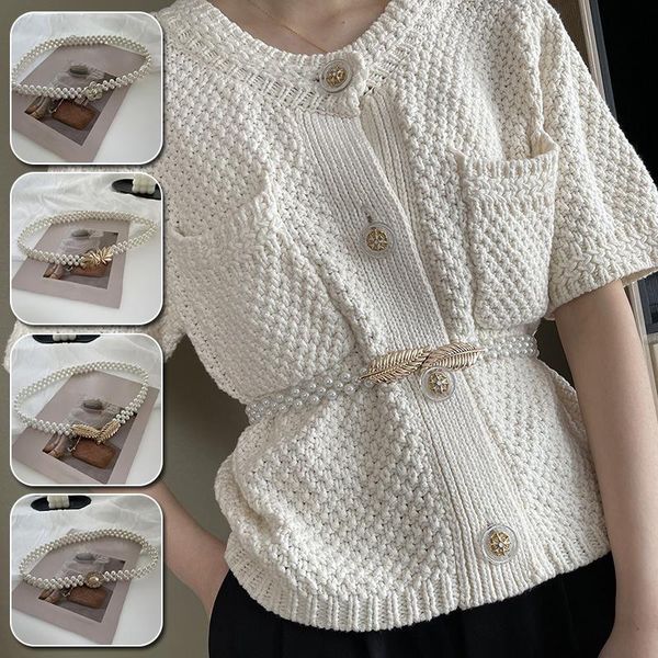 belts 65cm imitation pearls waist for women lady elegant belt with flower leaves buckle party dress clothing accessories, Black;brown
belts 65cm imitation pearls waist for women lady elegant belt with flower leaves buckle party dress clothing accessories, Black;brown