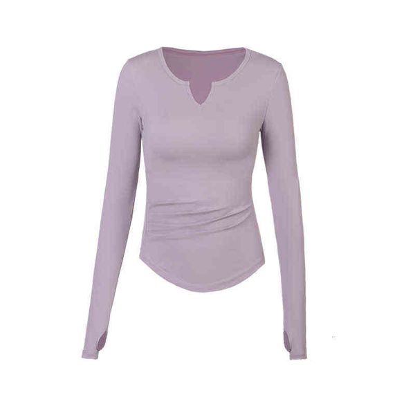 women's t-shirt 2021 autumn and winter nude sports women's body-building cloth with breast pads tight thin running long sleev, White
women's t-shirt 2021 autumn and winter nude sports women's body-building cloth with breast pads tight thin running long sleev, White