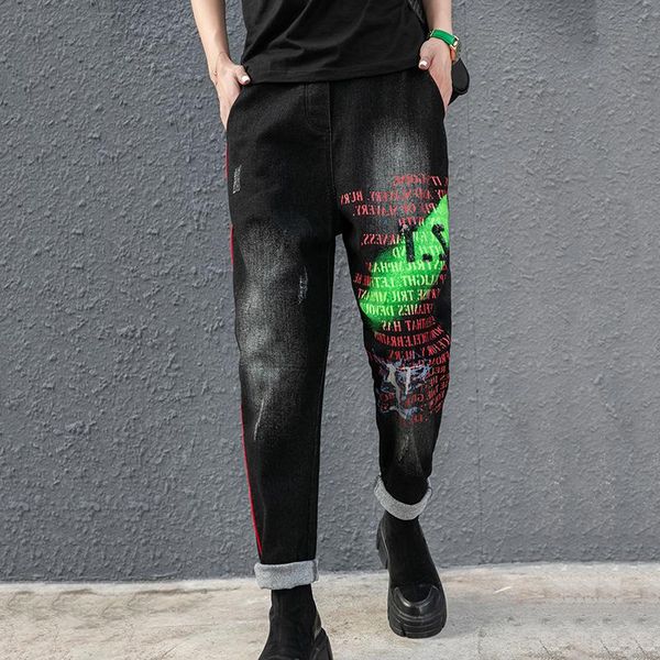 women's jeans punk gothic denim women baggy graffiti harem pants letter print korean fashion harajuku grunge trousers streetwear black, Blue
women's jeans punk gothic denim women baggy graffiti harem pants letter print korean fashion harajuku grunge trousers streetwear black, Blue