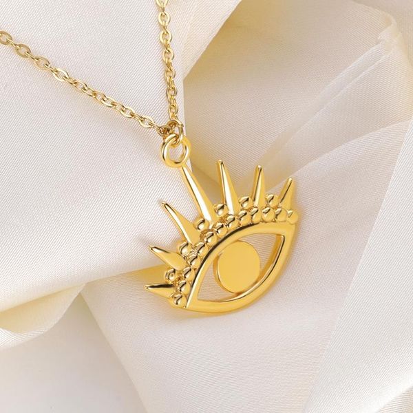 pendant necklaces etcavce trendy hollows out evil eye necklace for women korean minimalist girls gifts party jewelry 2021, Silver
pendant necklaces etcavce trendy hollows out evil eye necklace for women korean minimalist girls gifts party jewelry 2021, Silver