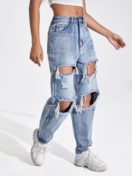 ripped detail boyfriend jeans x9qc#, Blue
ripped detail boyfriend jeans x9qc#, Blue