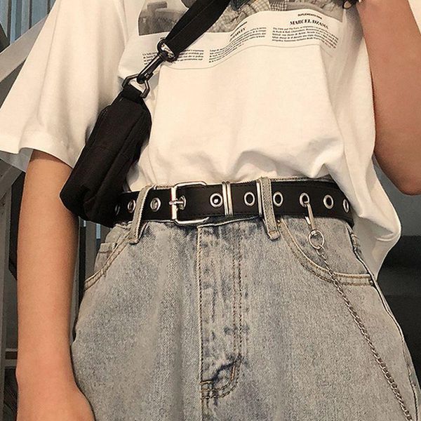 belts harajuku women punk chain belt adjustable black metal buckle leather waistband for jeans collocation dress body waist, Black;brown
belts harajuku women punk chain belt adjustable black metal buckle leather waistband for jeans collocation dress body waist, Black;brown