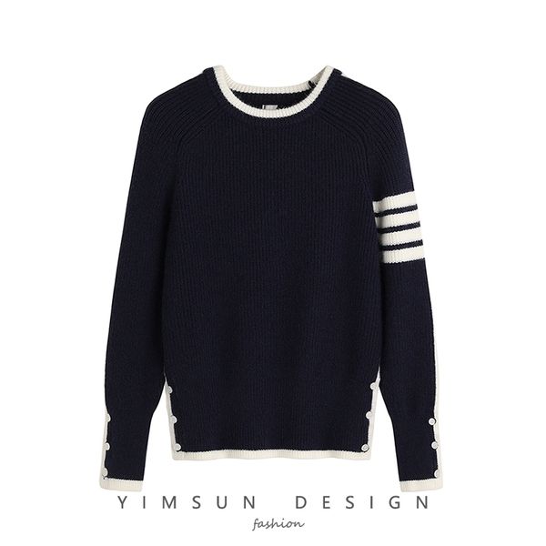women's knits & tees jerseys for men and women in the same easing round collar set toger of first four stripes crocheted coat base ji91, White
women's knits & tees jerseys for men and women in the same easing round collar set toger of first four stripes crocheted coat base ji91, White